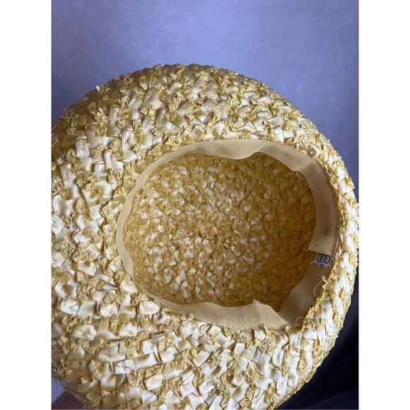 Vintage 1960s Mod Straw Woven Hat - Picture 7 of 7